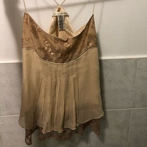 Nude silk cami
